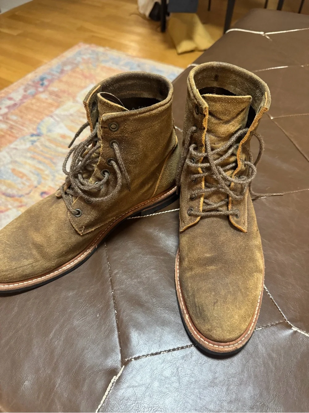 Nisolo Brown Suede Lace-Up Men's Boots